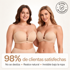 Brasier Strapless Push-Up con Cierre Frontal