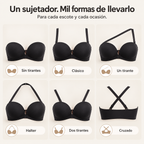Brasier Strapless Push-Up con Cierre Frontal